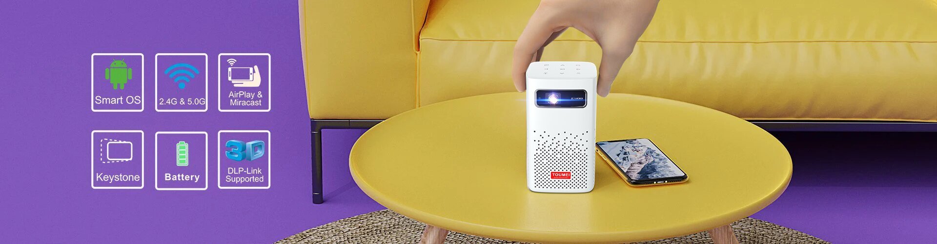 Toumei C900 Smart Projector Mini Projector